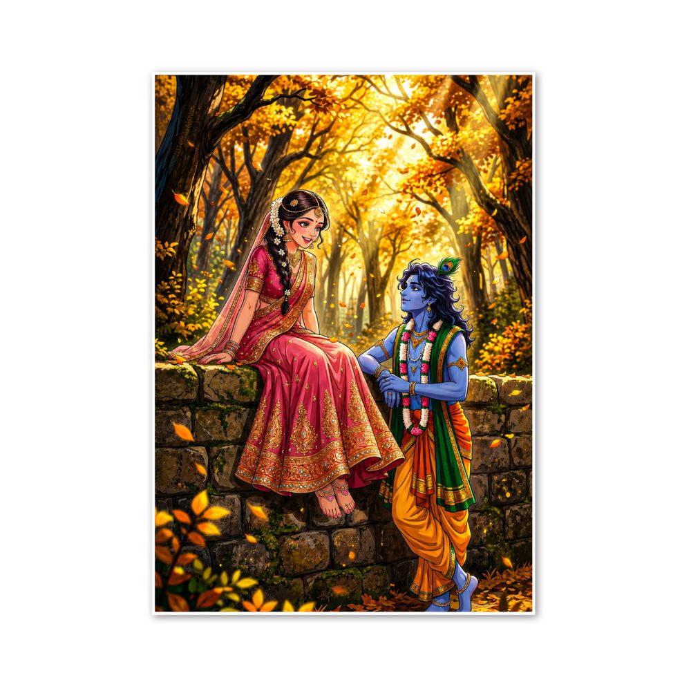 Divine Couple Spiritual Wall Art Print