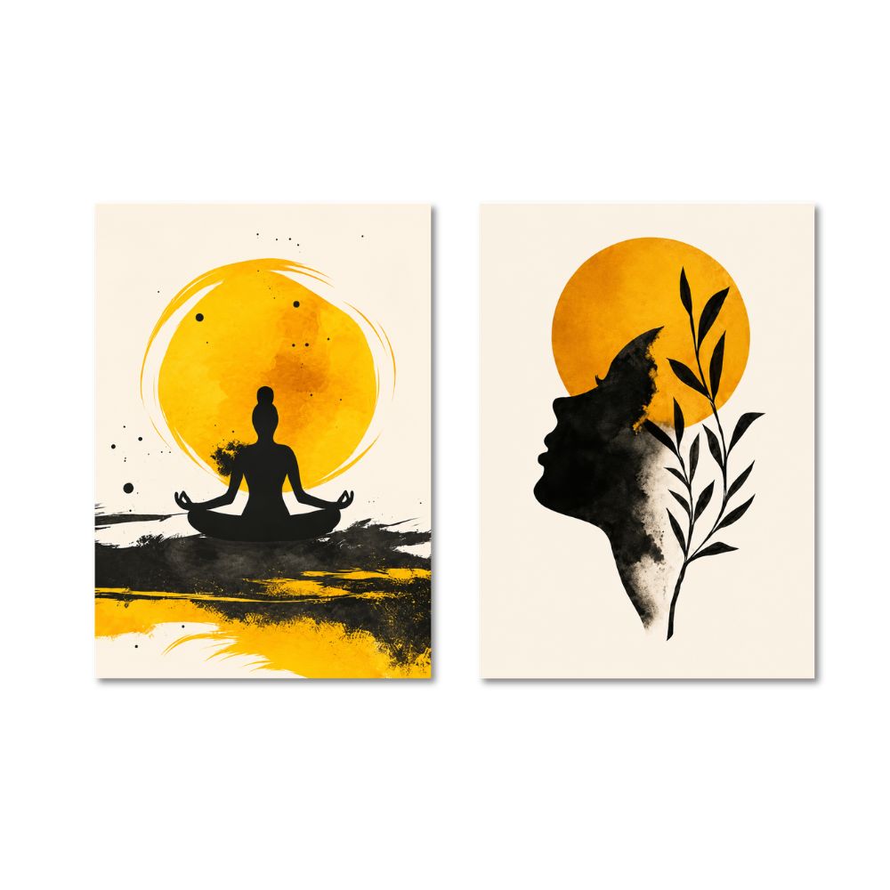 Minimalist Boho Wall Art Poster Set of 2