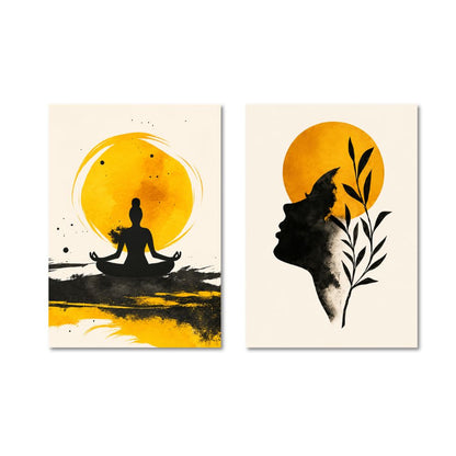 Minimalist Boho Wall Art Poster Set of 2
