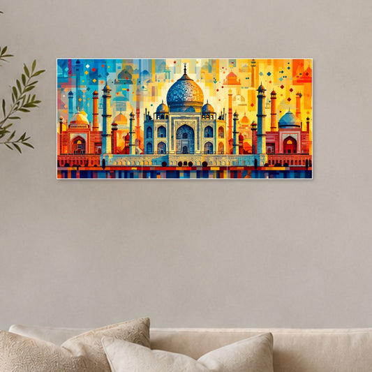 Modern Taj Mahal Wall Art Poster Set of 3