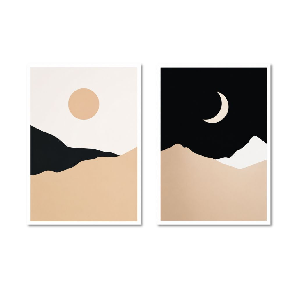 Sun & Moon Abstract Wall Art