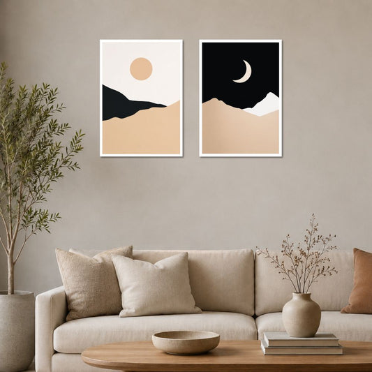 Sun & Moon Abstract Wall Art